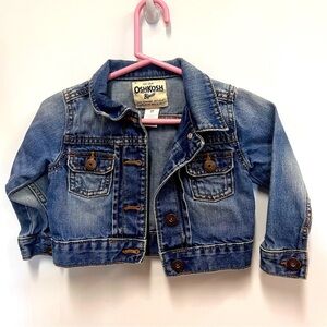 Oshkosh 100% cotton girls denim jacket in blue size 2T